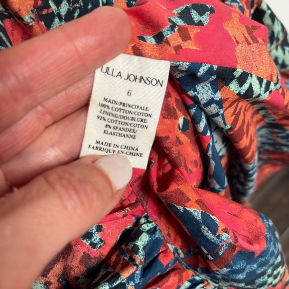 Ulla Johnson Red and Blue Floral Midi Dress - Picture 5 of 5